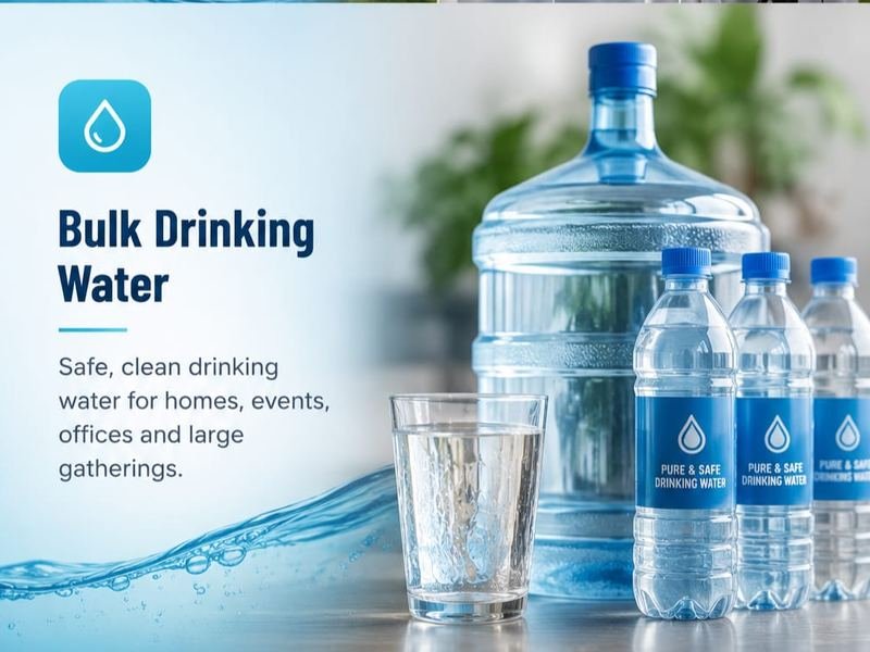 Bulk drinking water bottles and gallon jugs